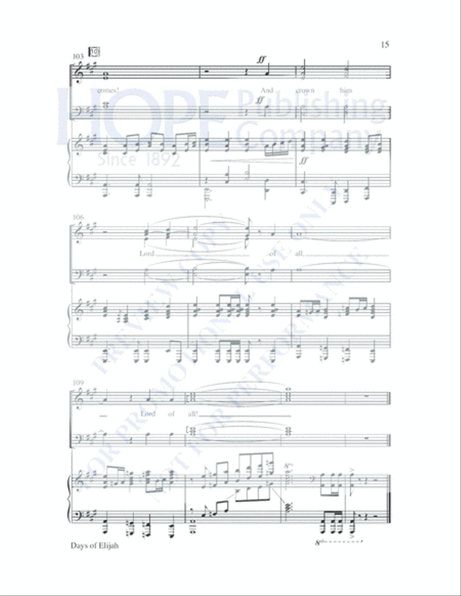 Days of Elijah Days of Elijah Choir scores gallery preview page 16