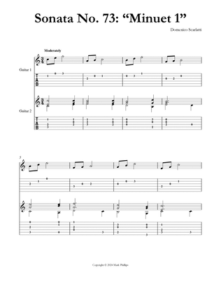 Book cover for Sonata No. 73: “Minuet 1”