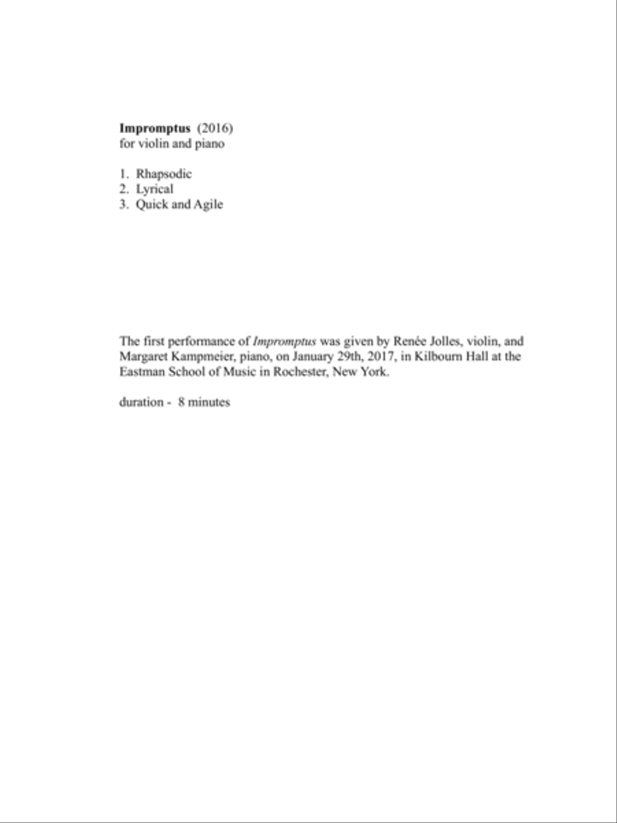 [Liptak] Impromptus Violin Solo scores gallery preview page 4