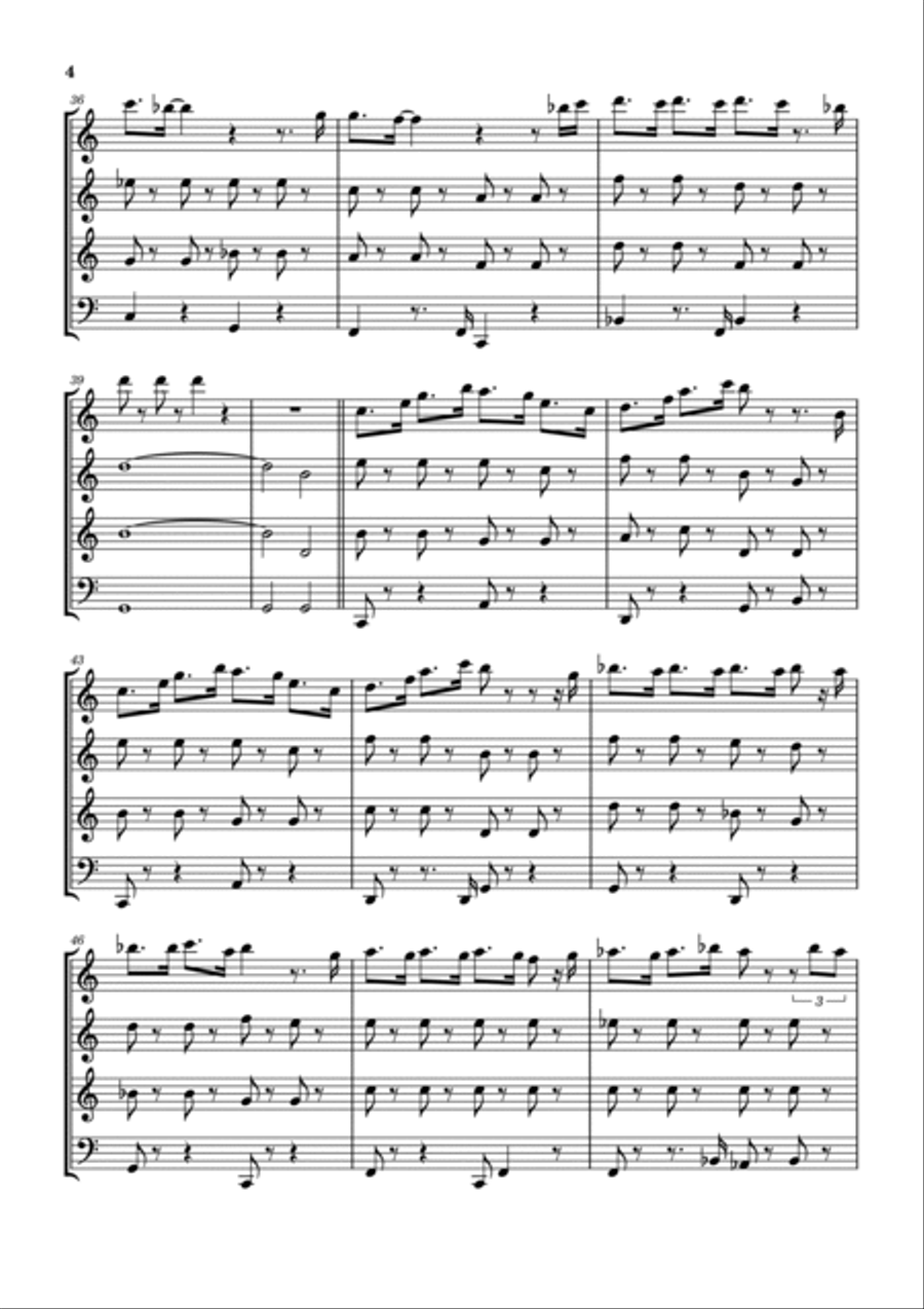 Christmas Is Annoying Woodwind Quartet scores gallery preview page 5
