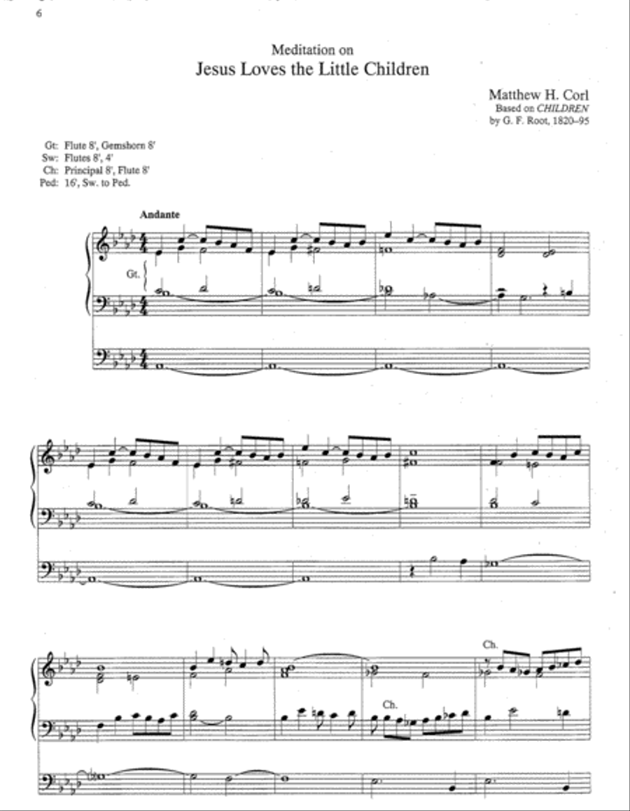 Three Sunday School Hymn Settings for Organ Organ Solo scores gallery preview page 3