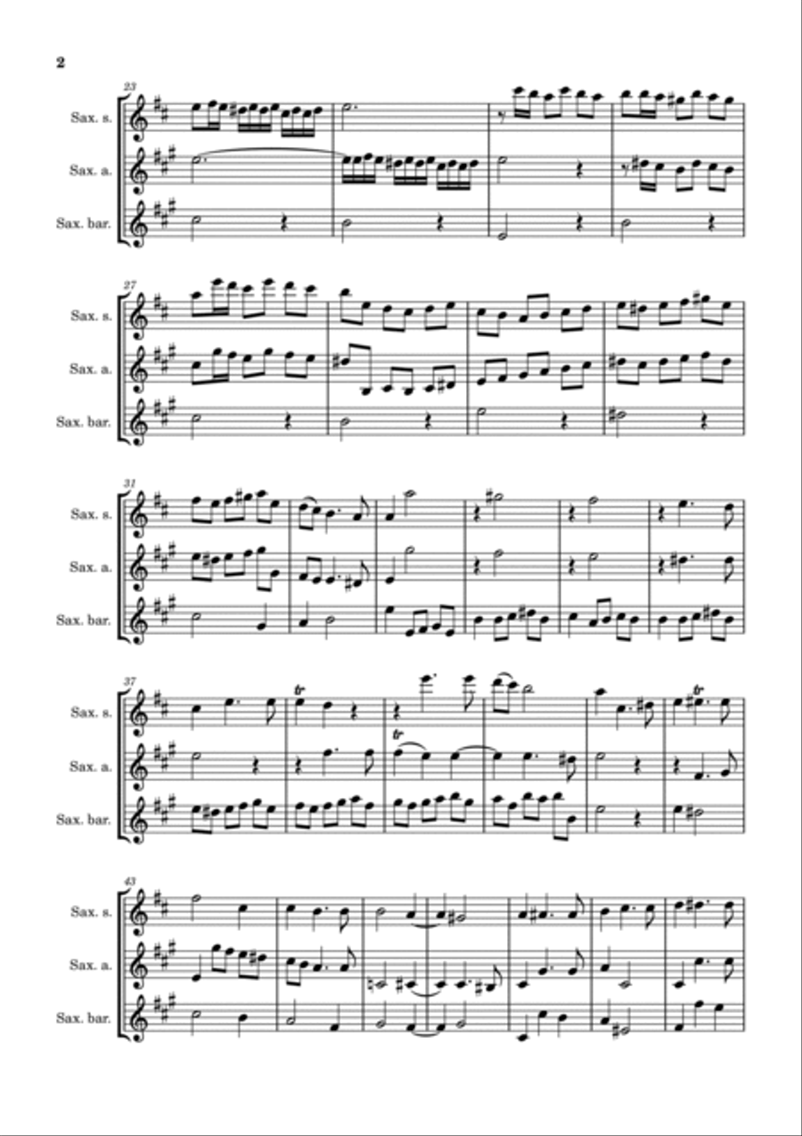 Sonata XII Opus.2 Sonata XII Opus.2 Woodwind Trio scores gallery preview page 2