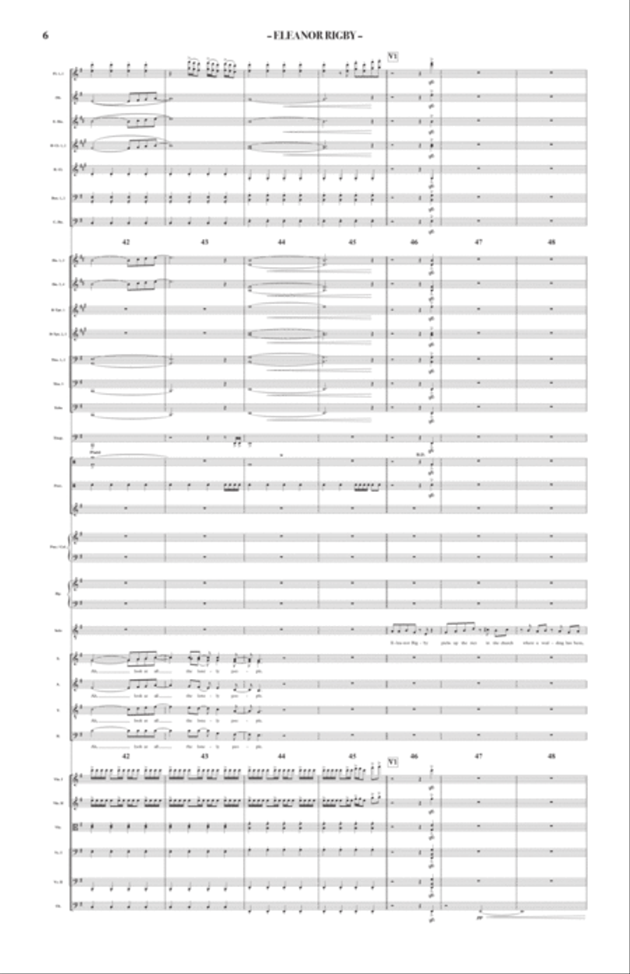 Eleanor Rigby - Score Only Full Orchestra scores gallery preview page 6