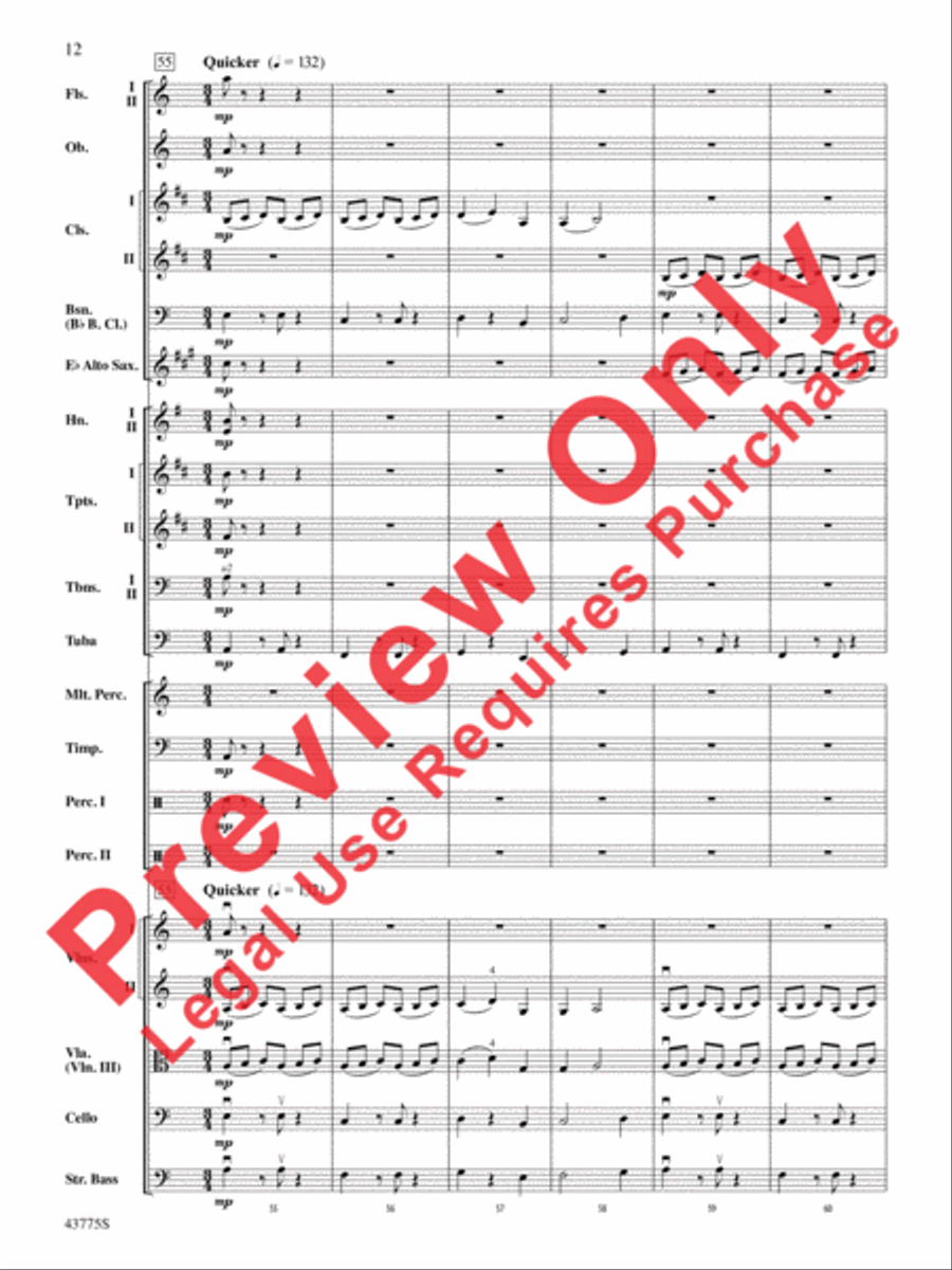 Ancient Echoes of Time Full Orchestra scores gallery preview page 13