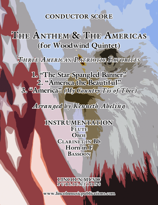 Book cover for The U.S. National Anthem and The Americas (for Woodwind Quintet)
