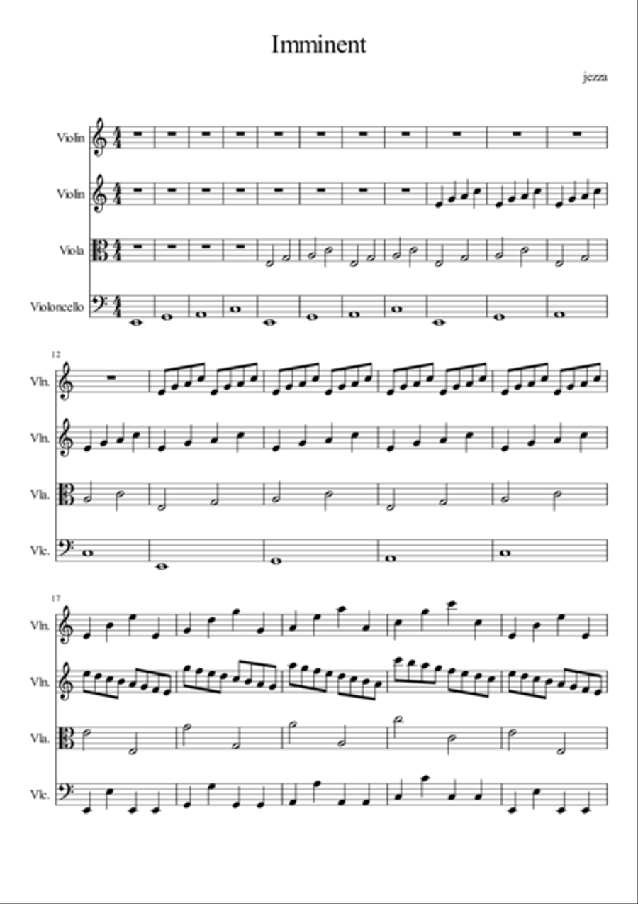 Imminent String Quartet scores gallery preview page 1