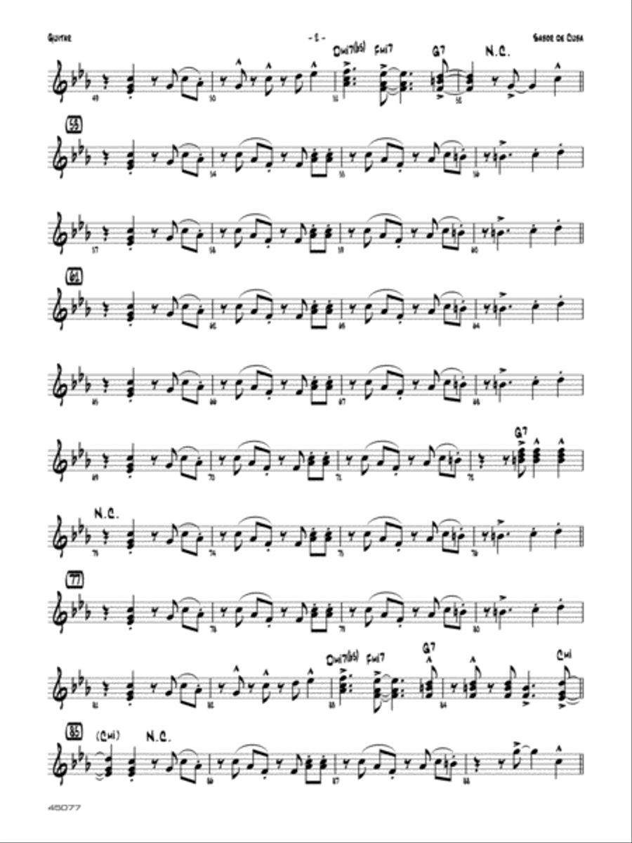 Sabor de Cuba: Guitar Sabor de Cuba: Guitar Jazz Ensemble scores gallery preview page 2