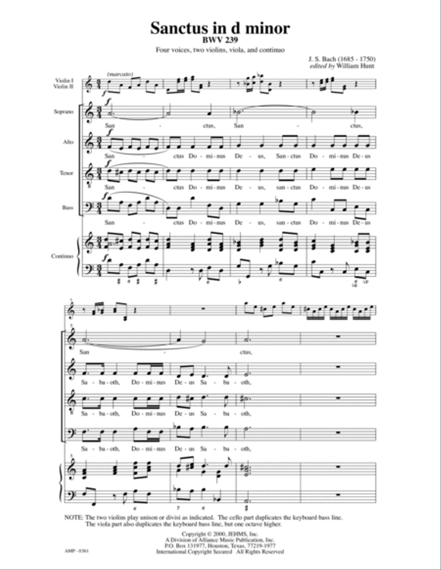 Sanctus in d minor 4-Part scores gallery preview page 4