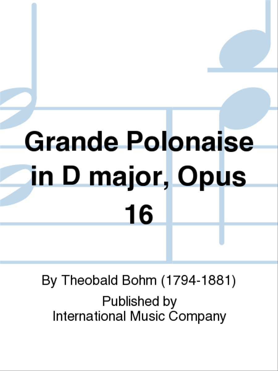 Grande Polonaise In D Major, Opus 16 Flute Solo scores gallery preview page 1