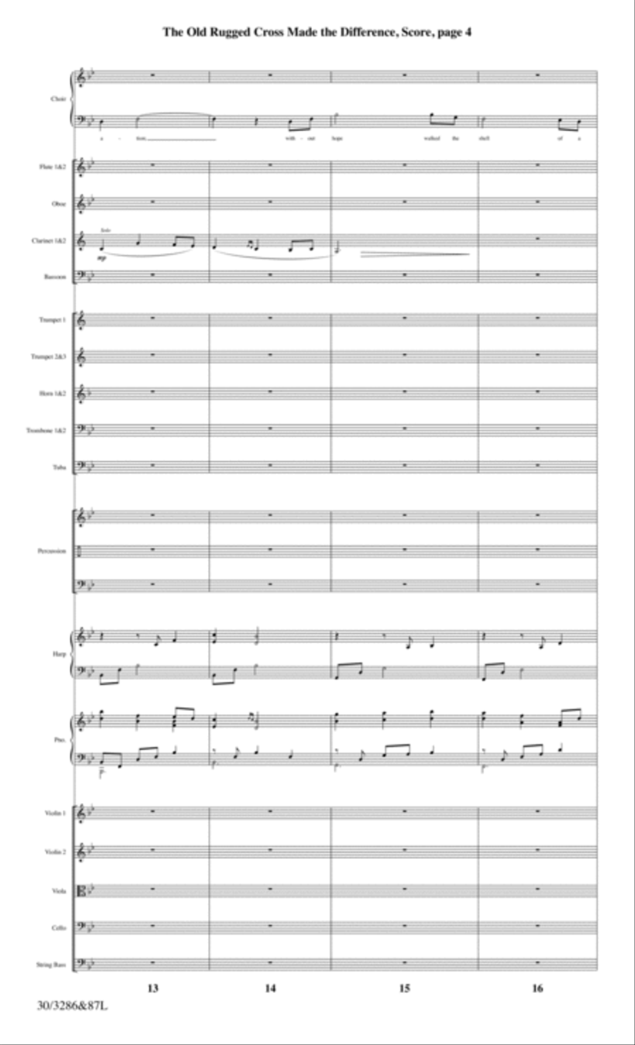 The Old Rugged Cross Made the Difference - Orchestral Score and Parts Choir scores gallery preview page 7