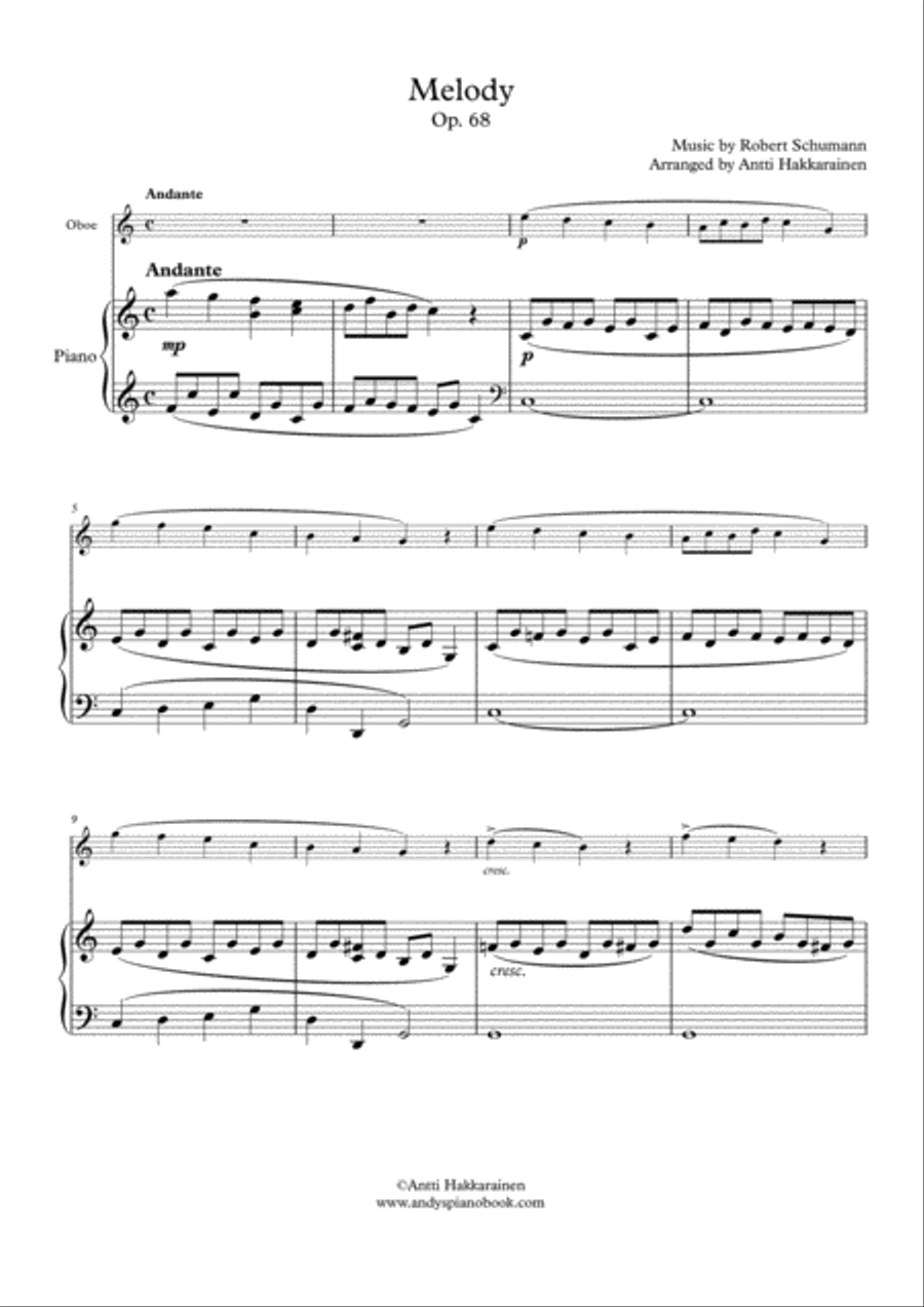 Melody - Oboe & Piano Melody - Oboe & Piano Piano scores gallery preview page 2