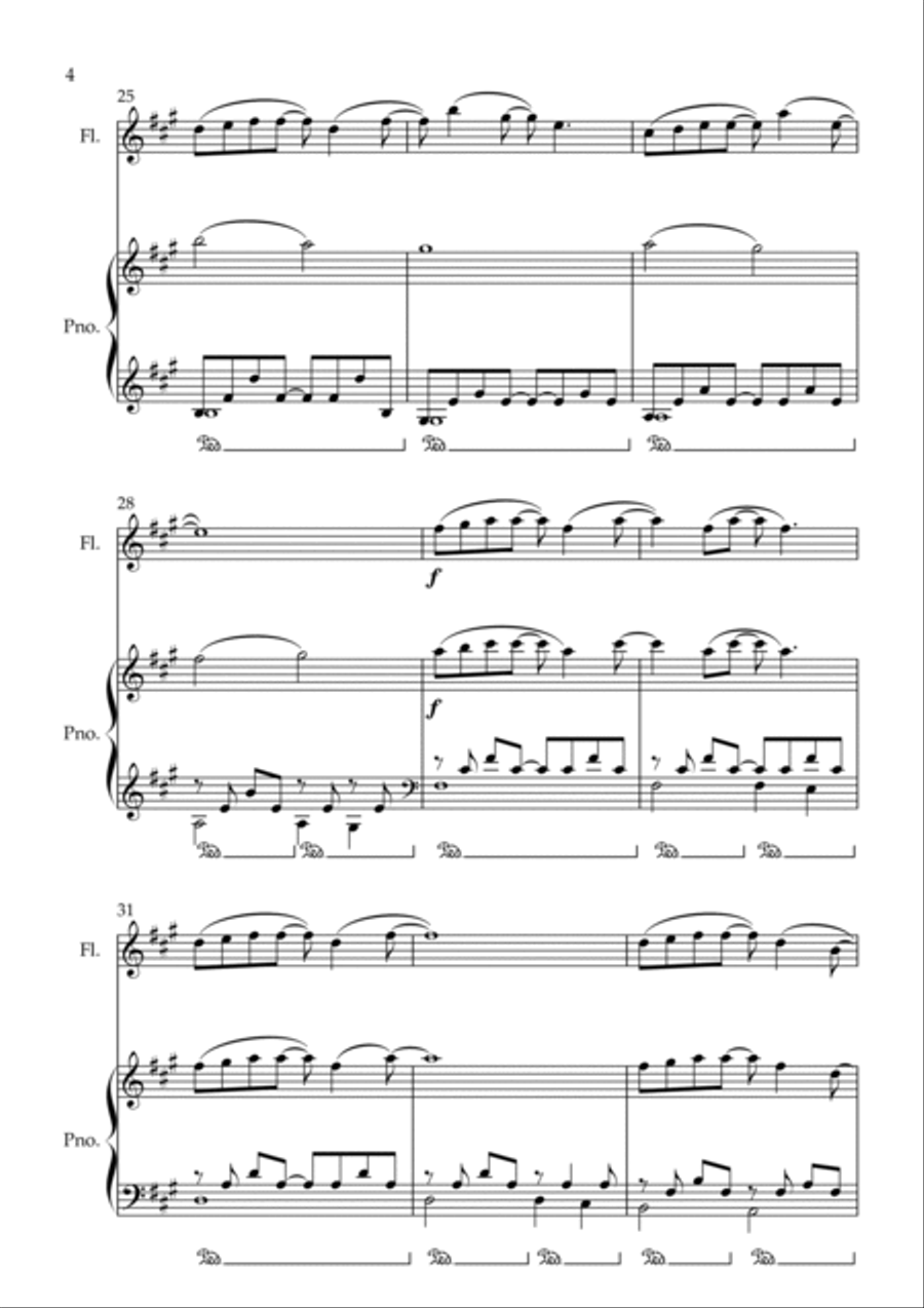 Forrest Gump - Main Title (feather Theme) Flute Solo scores gallery preview page 4