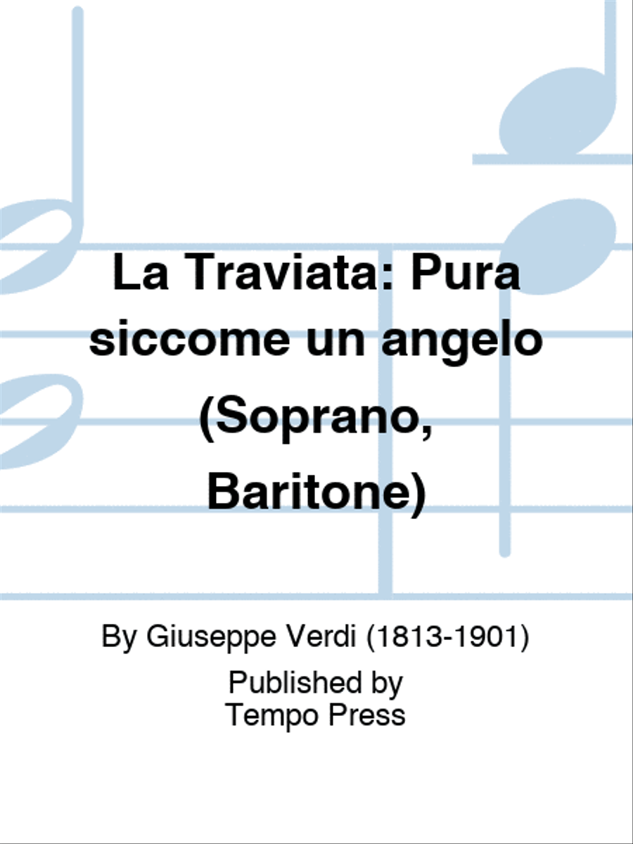 TRAVIATA, LA: Pura siccome un angelo (Soprano, Baritone) Baritone Horn scores gallery preview page 1
