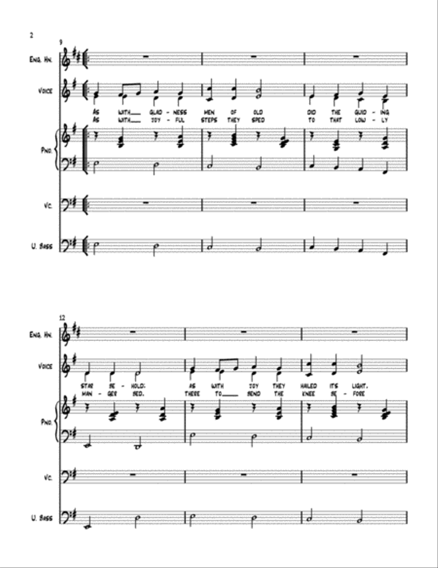 As with Gladness, Men of Old (director's score) SA scores gallery preview page 2