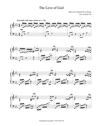 The Love of God (Hymn Arrangement for Advanced Solo Piano in "Father's Love")