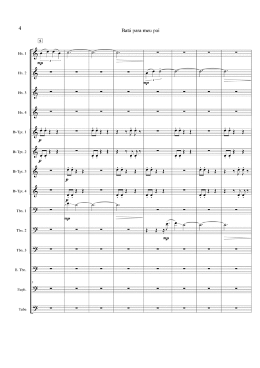 Batá para meu pai Brass Ensemble scores gallery preview page 4