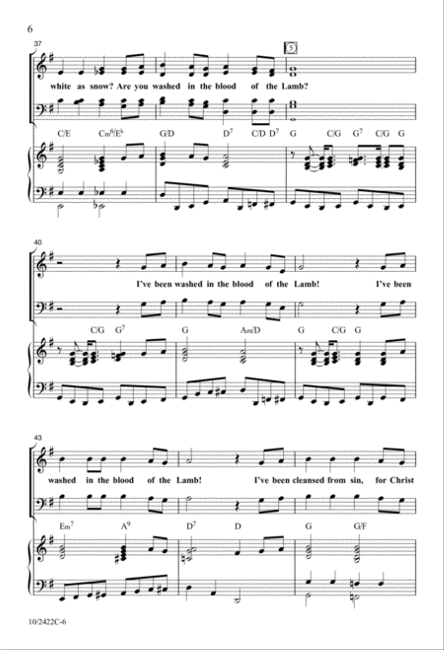 Washed in the Blood 4-Part scores gallery preview page 6