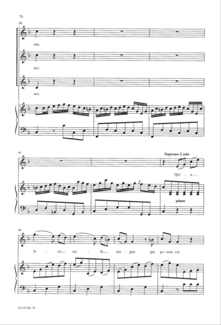 Vesperae Pro Festo Sancti Innocentium SSA scores gallery preview page 87