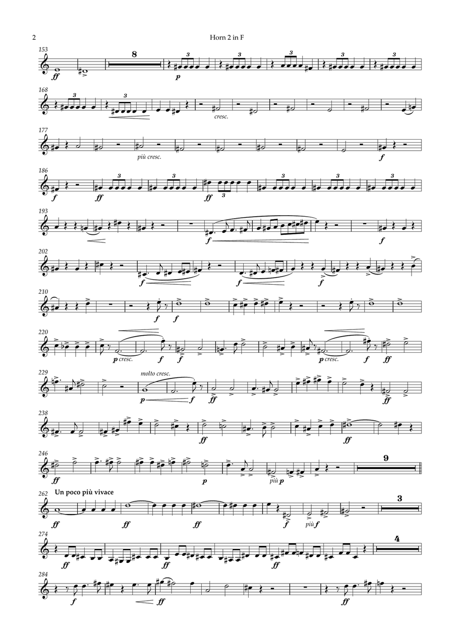 Rienzi Overture - transposed horn parts (1-4) Horn Solo scores gallery preview page 5