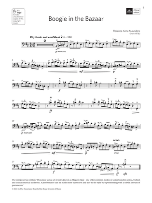 Boogie in the Bazaar (Grade 5, C13, from the ABRSM Double Bass Syllabus from 2024)