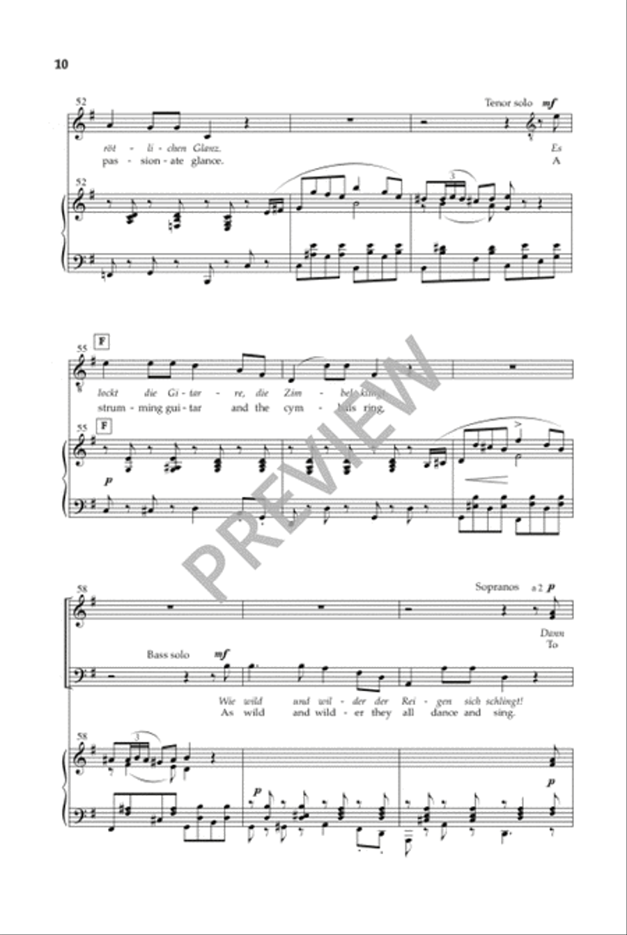 Zigeunerleben (SATB) 4-Part scores gallery preview page 9