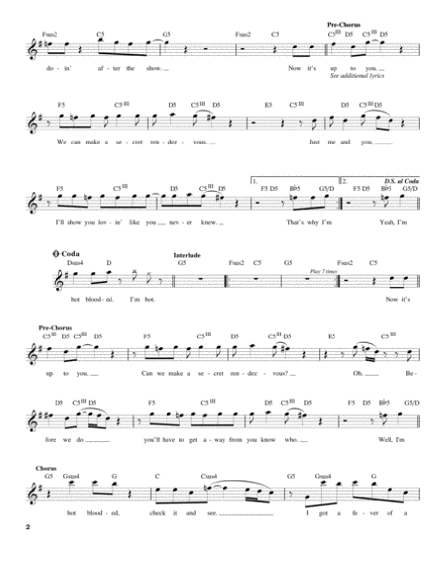 Hot Blooded Acoustic Guitar scores gallery preview page 2