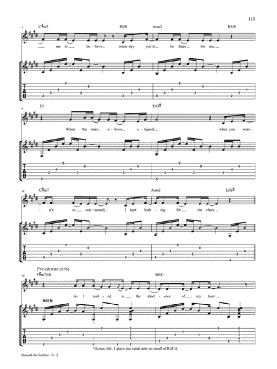 Beneath the Silence Guitar Tablature scores gallery preview page 2