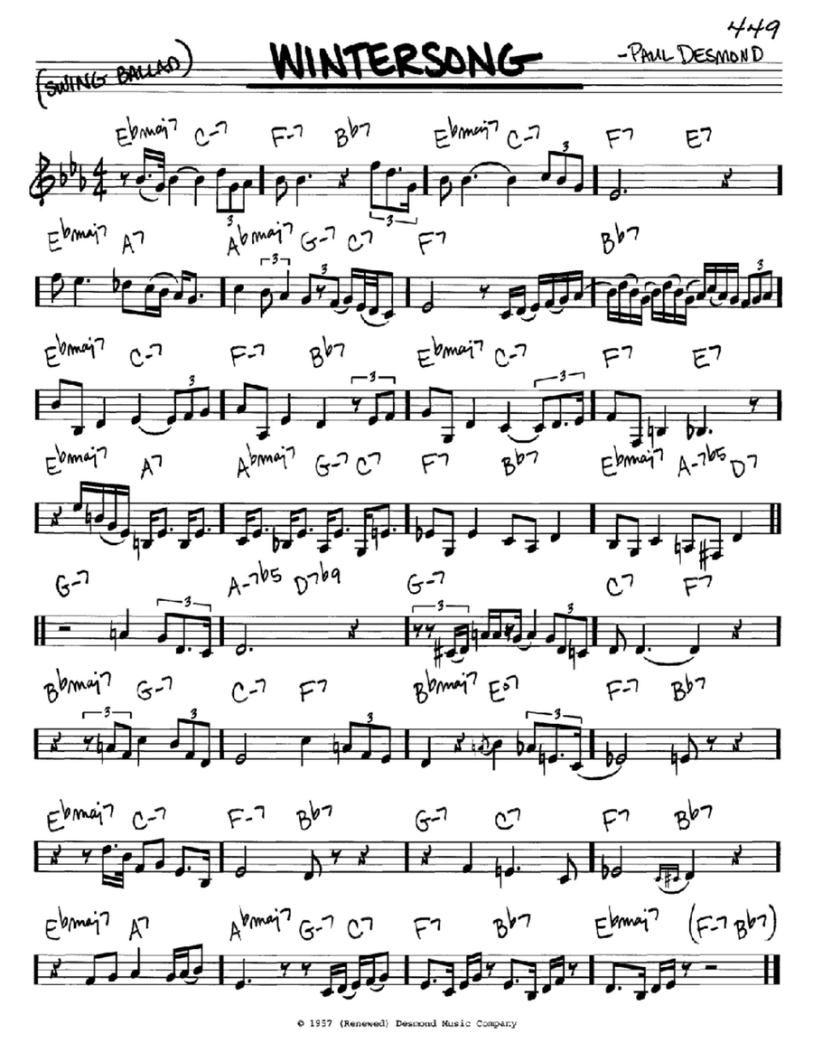 Wintersong Piano scores gallery preview page 1