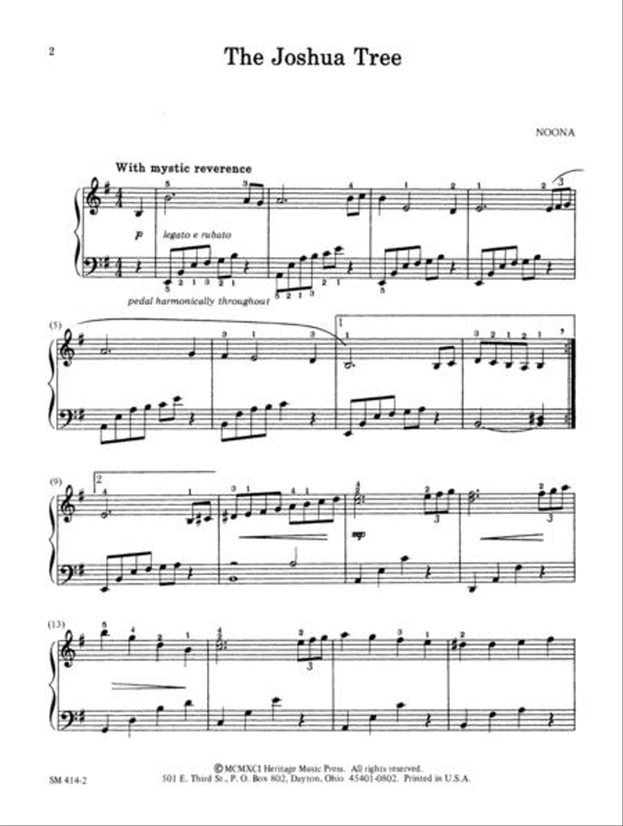 The Joshua Tree Piano Solo scores gallery preview page 2