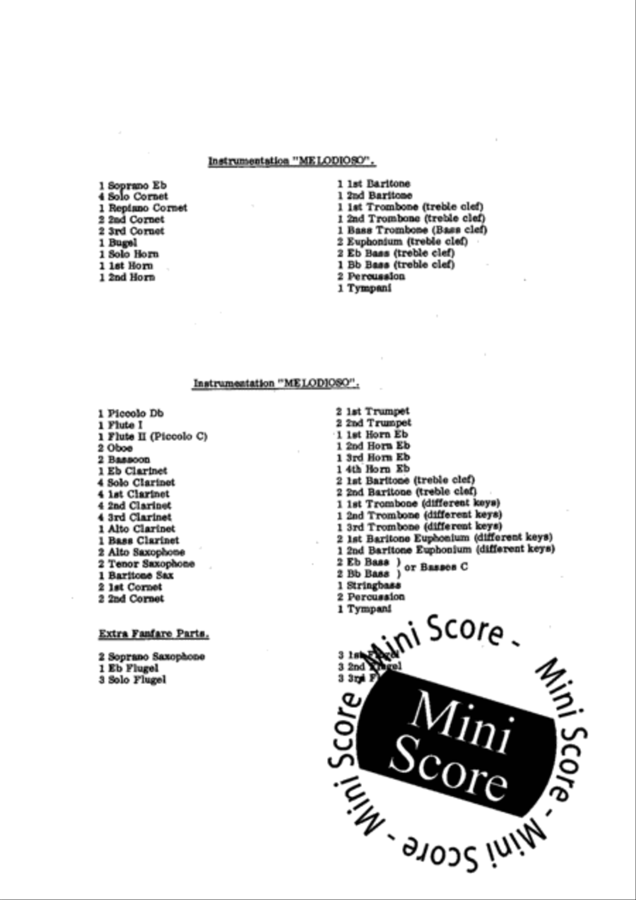 Melodioso Fanfare Band scores gallery preview page 3