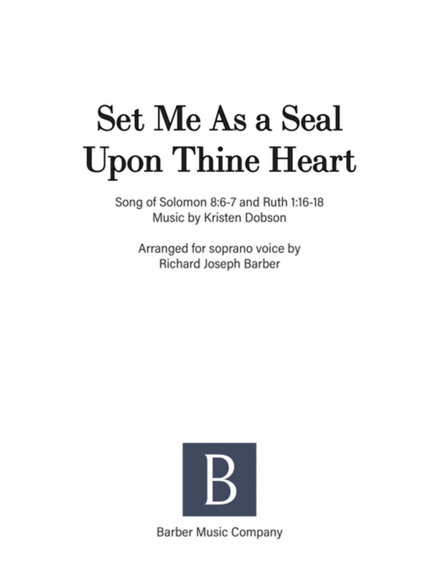 Set Me As a Seal Upon Thine Heart image number null