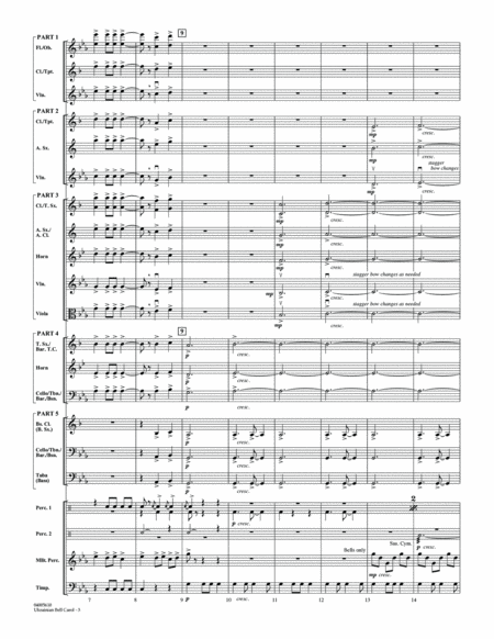 Ukrainian Bell Carol - Conductor Score (Full Score)