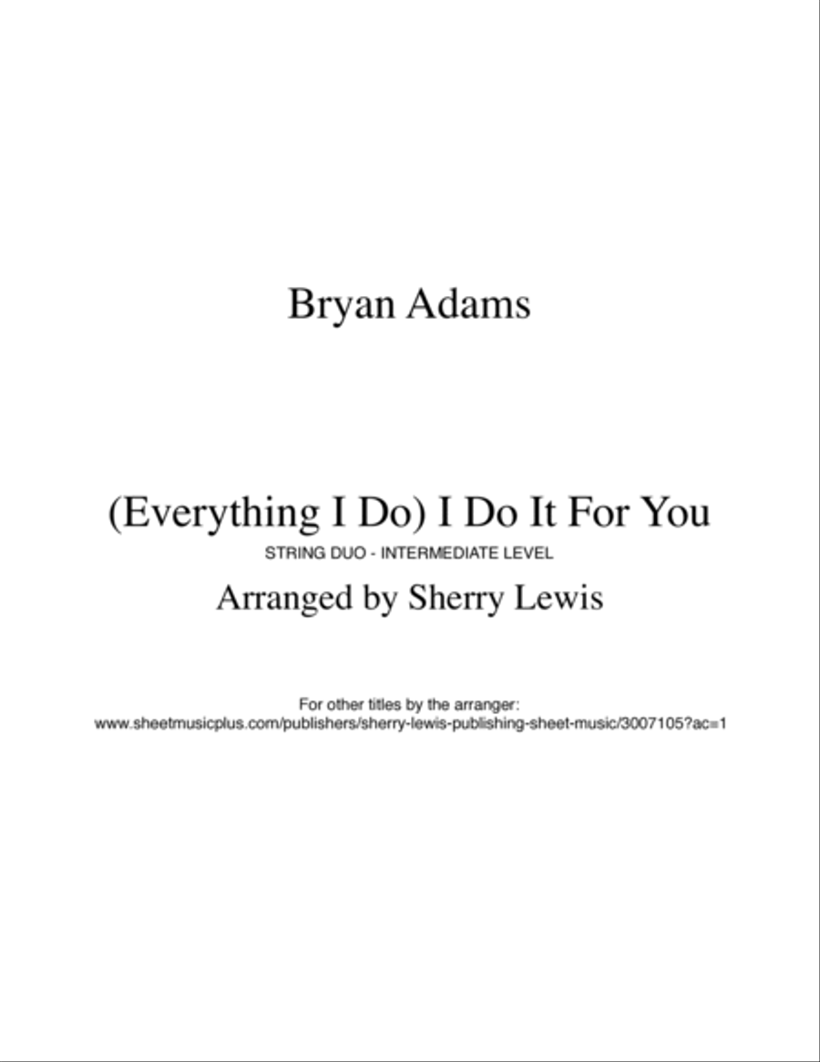 (Everything I Do) I Do It For You String Duet scores gallery preview page 2