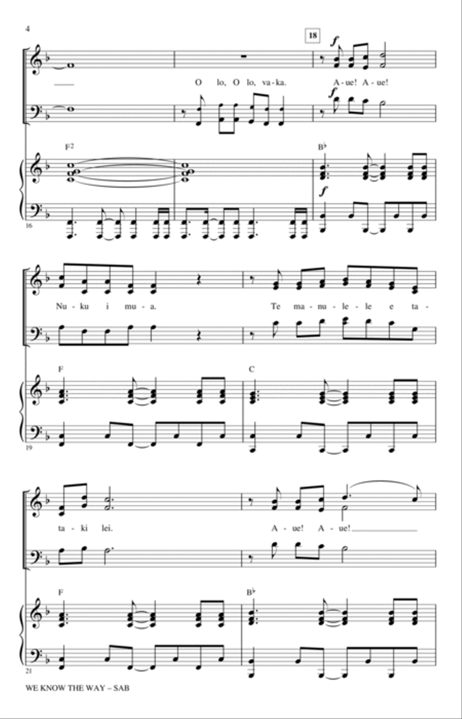 We Know The Way (from Moana) (arr. Roger Emerson) 3-Part scores gallery preview page 3
