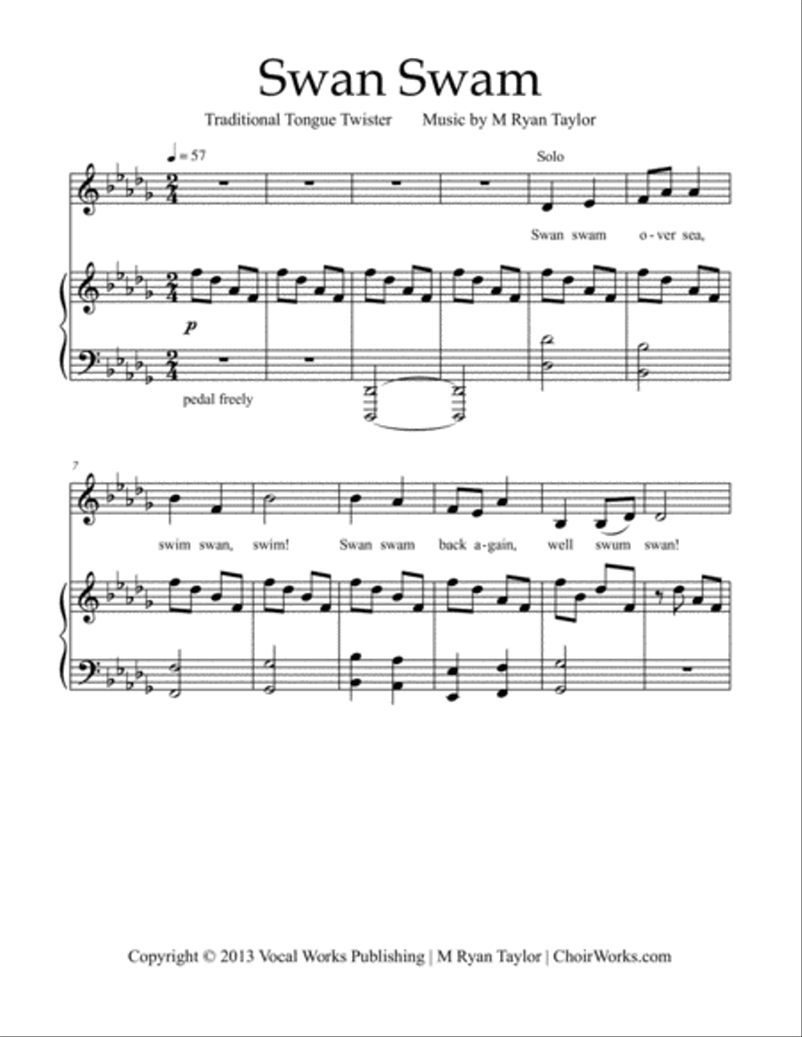 Ten Tone Twisters for 2-Part Choir & Piano 2-Part scores gallery preview page 5