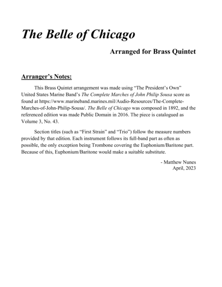 The Belle of Chicago image number null