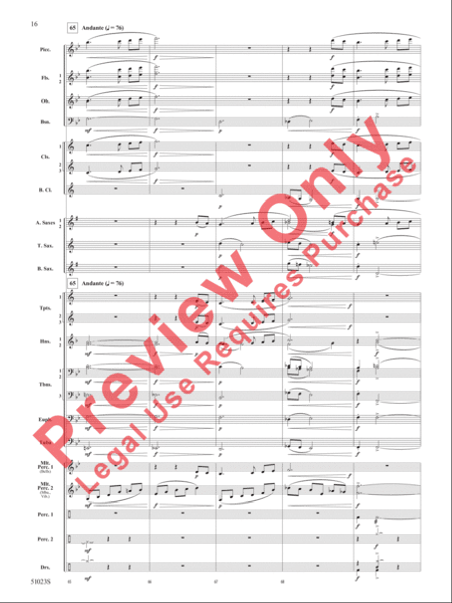Walkin' Down Christmas Lane Concert Band scores gallery preview page 17