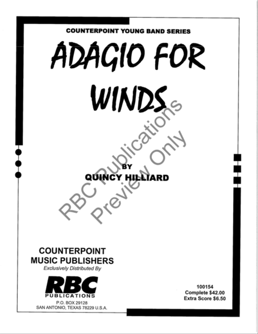 Adagio For Winds Concert Band scores gallery preview page 2