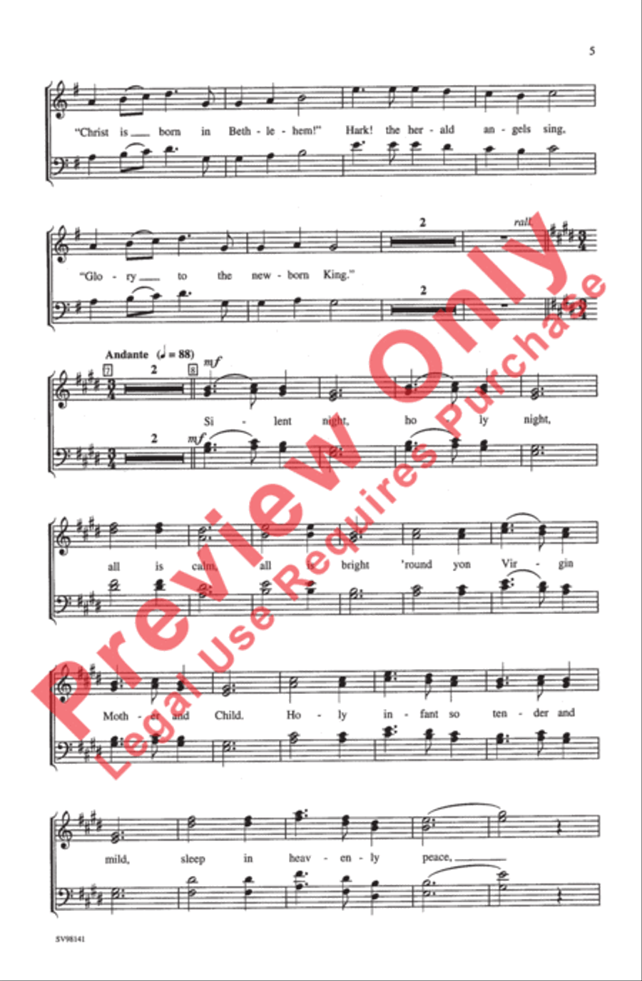 A Christmas Festival A Christmas Festival 4-Part scores gallery preview page 6