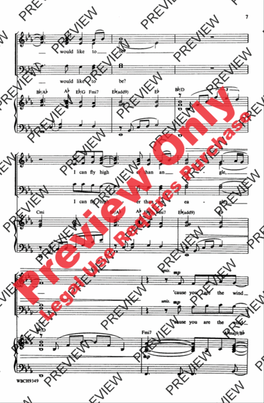 The Wind Beneath My Wings 4-Part scores gallery preview page 7