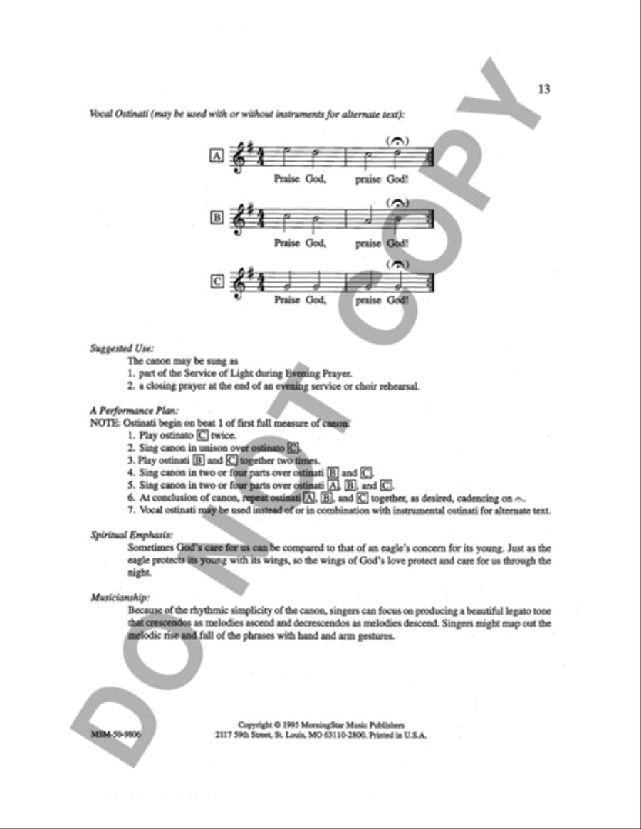 Canons for the Church Year, Set 2 Canons for the Church Year, Set 2 Unison Choir scores gallery preview page 7