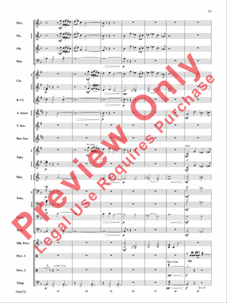 Oak Island Odyssey Oak Island Odyssey Concert Band scores gallery preview page 16