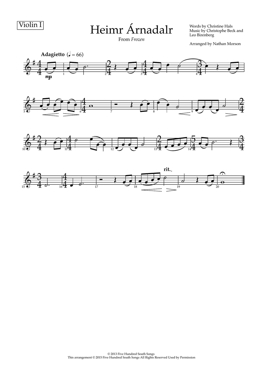 Heimr Arnadalr String Orchestra scores gallery preview page 5