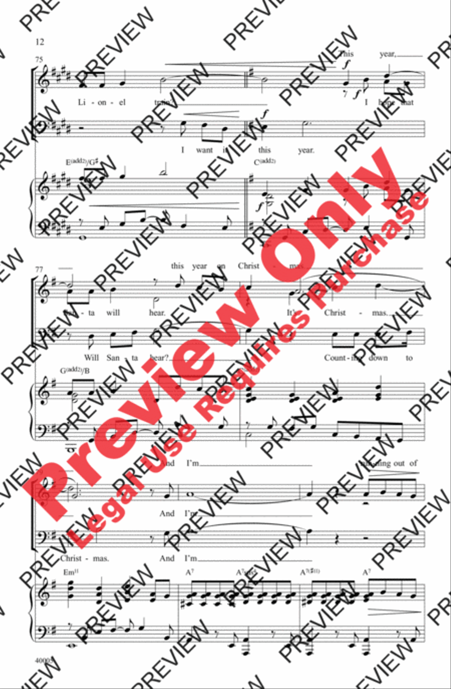Counting Down to Christmas - SoundTrax CD (CD only) Choir scores gallery preview page 12