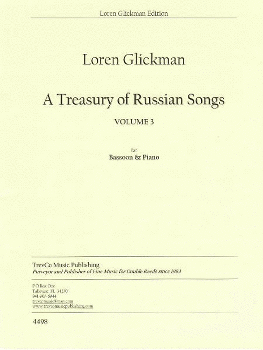 Russian Songs, Volume 3