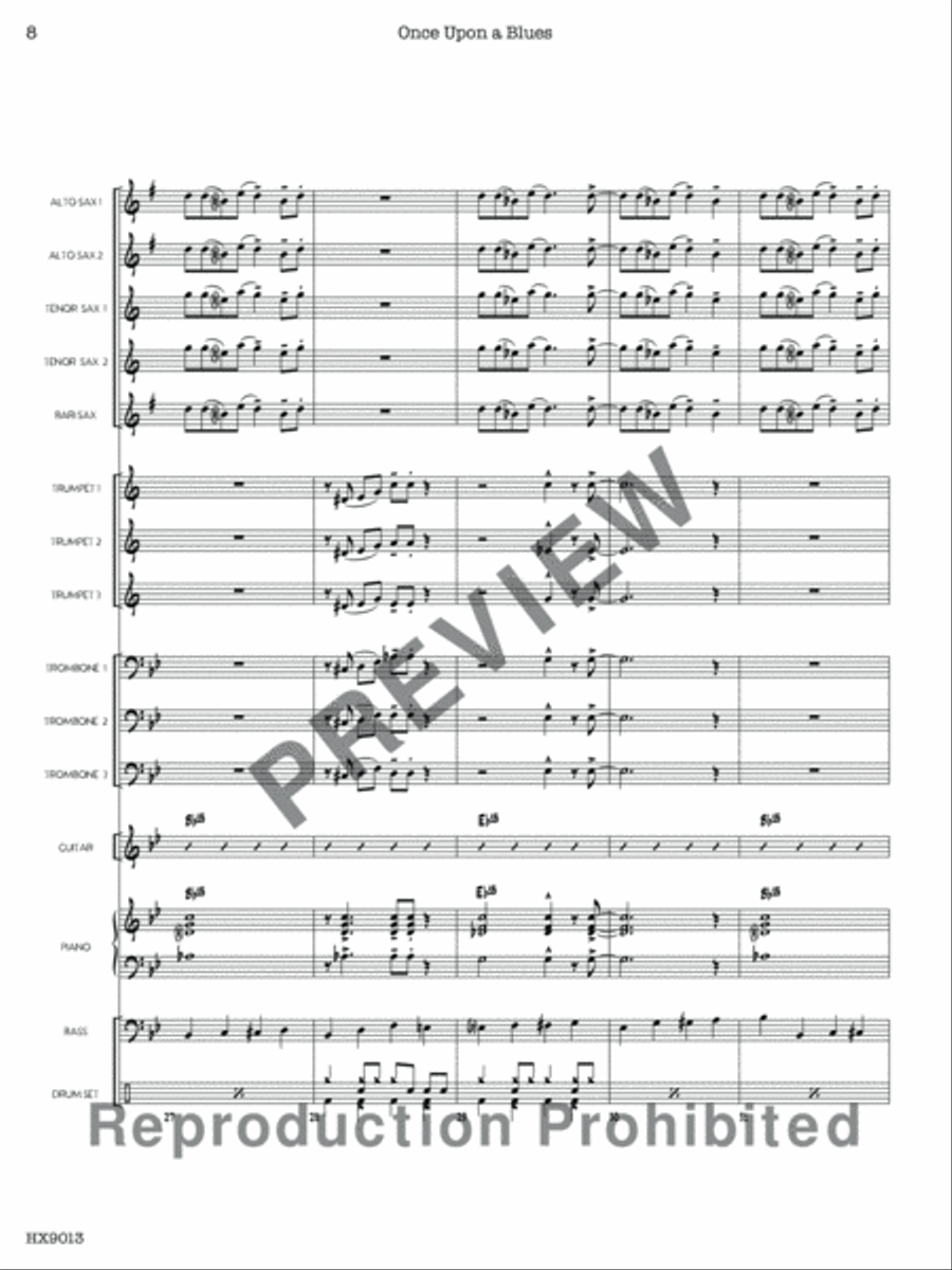 Once Upon a Blues Jazz Ensemble scores gallery preview page 9