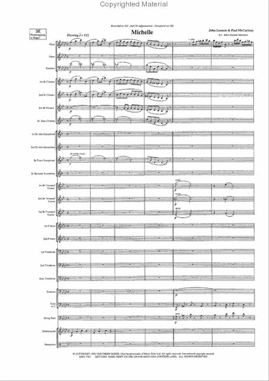 Michelle Michelle Concert Band scores gallery preview page 3