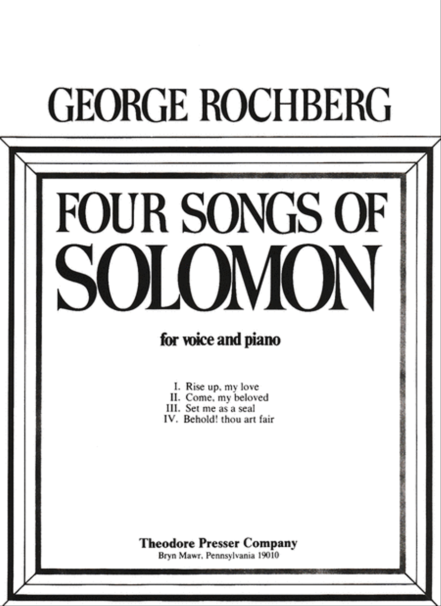 Four Songs of Solomon Four Songs of Solomon Chamber Music scores gallery preview page 1