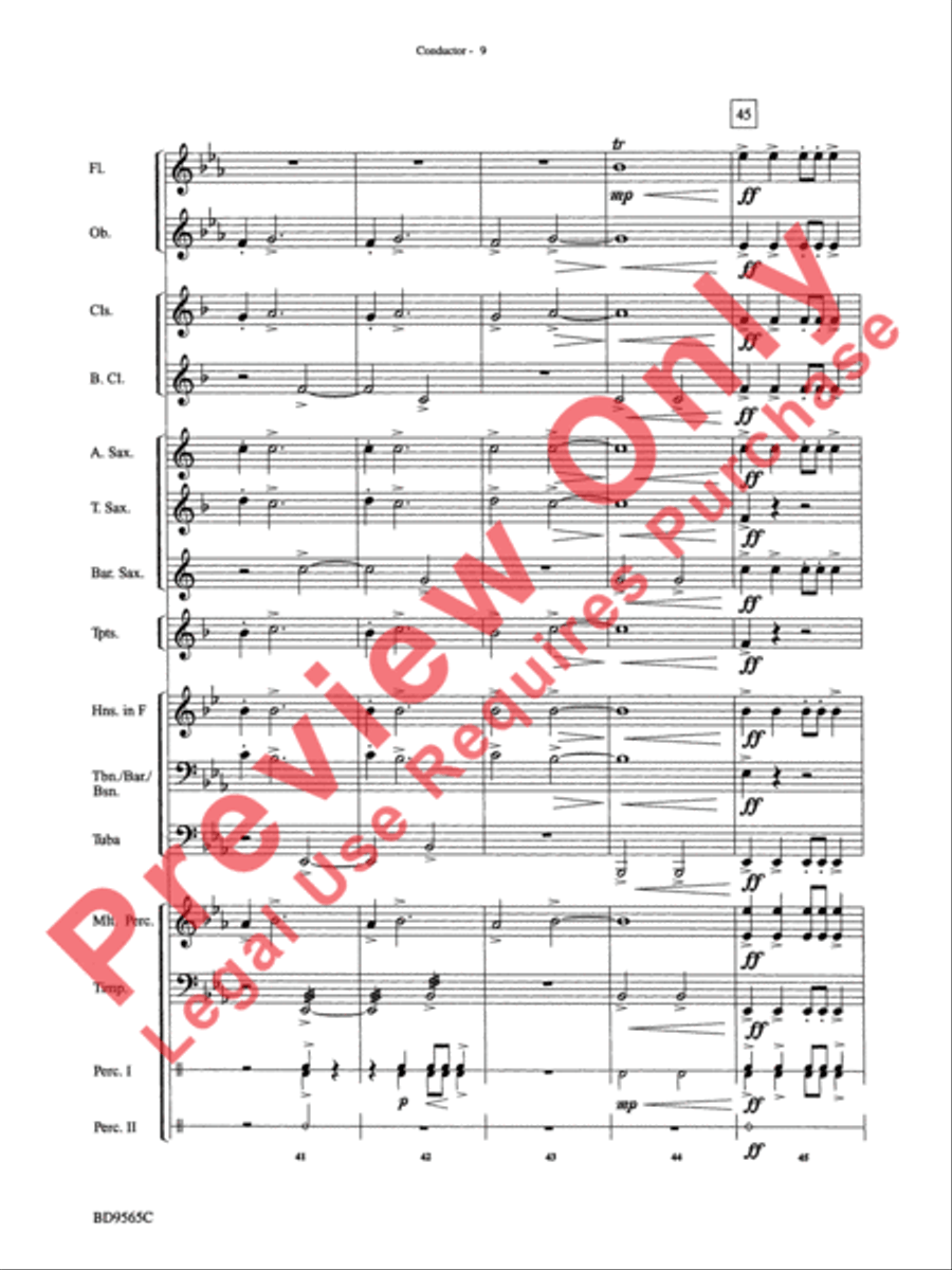 Liturgical Fanfare Concert Band scores gallery preview page 12