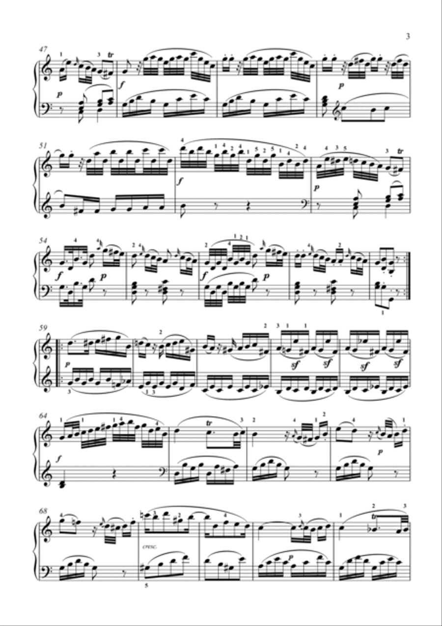 Mozart-Piano Sonata No.10 in C major, K.330 Piano Solo scores gallery preview page 4